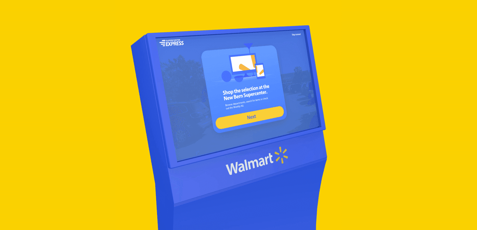 A kiosk application for Walmart stores